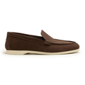 Loro Piana Summer Walk Suede Loafers – Brown - View 1