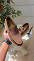Loro Piana Summer Walk Suede Loafers – Brown - View 5