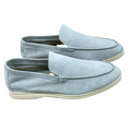 Loro Piana Summer Walk Icy Loafers – Blue - View 2