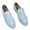 Loro Piana Summer Walk Icy Loafers – Blue - View 4