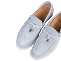 Loro Piana Summer Walk Loafers – Light Grey - View 4