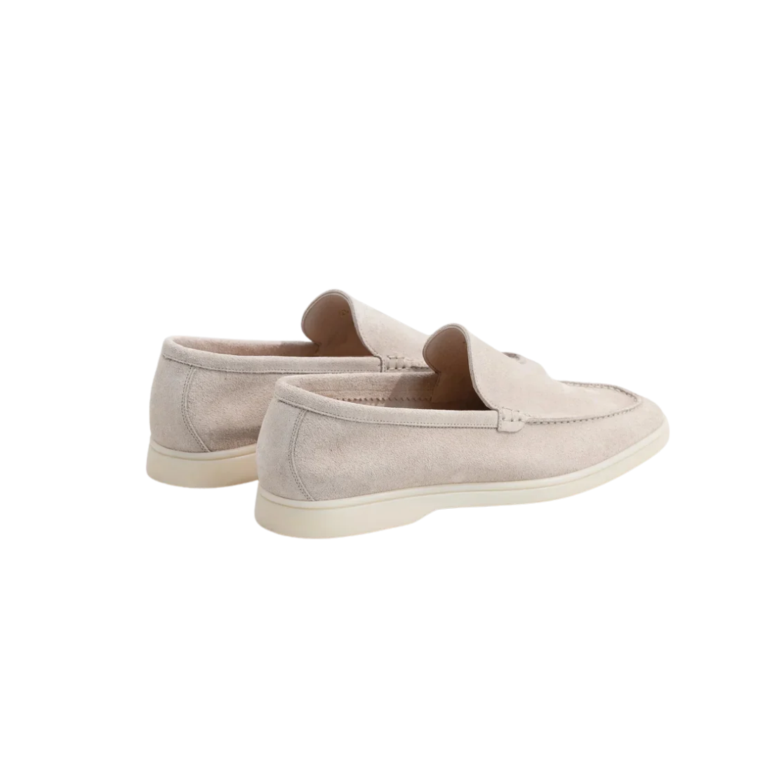 Loro Piana Summer Walk Loafers – Light Grey - View 3