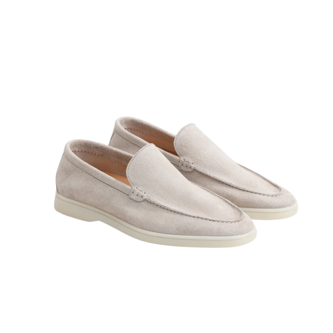 Loro Piana Summer Walk Loafers – Light Grey - View 4