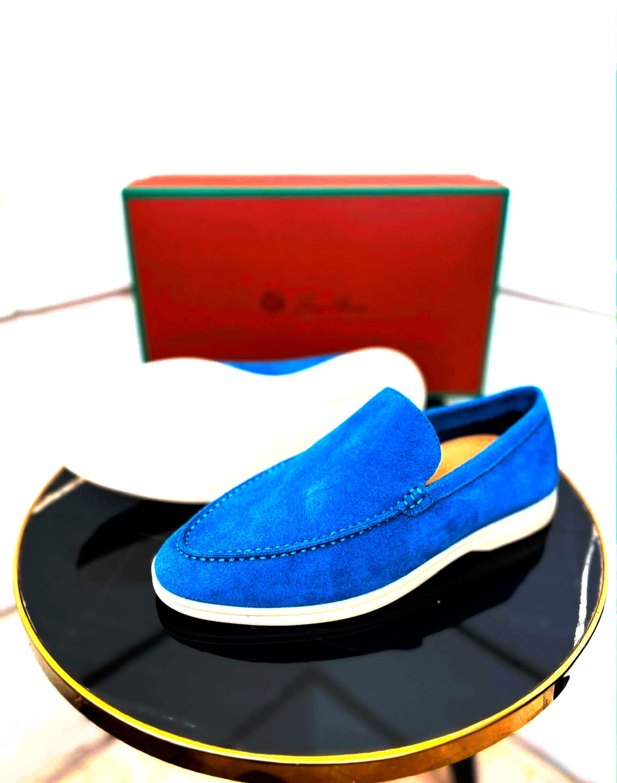 Loro Piana Summer Walk Loafers – Blue - View 5