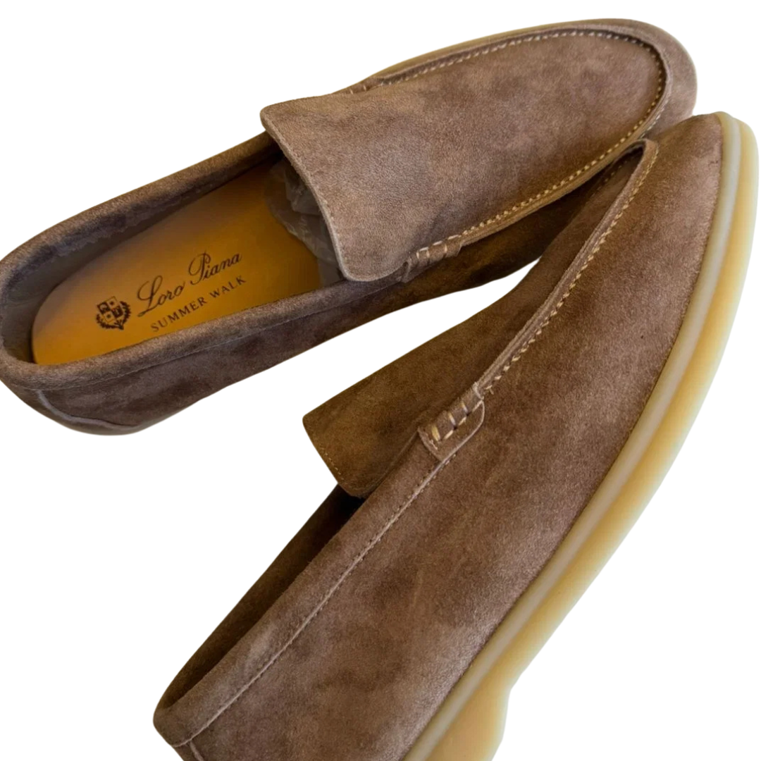 Loro Piana Summer Walk Loafers Brownish - View 3