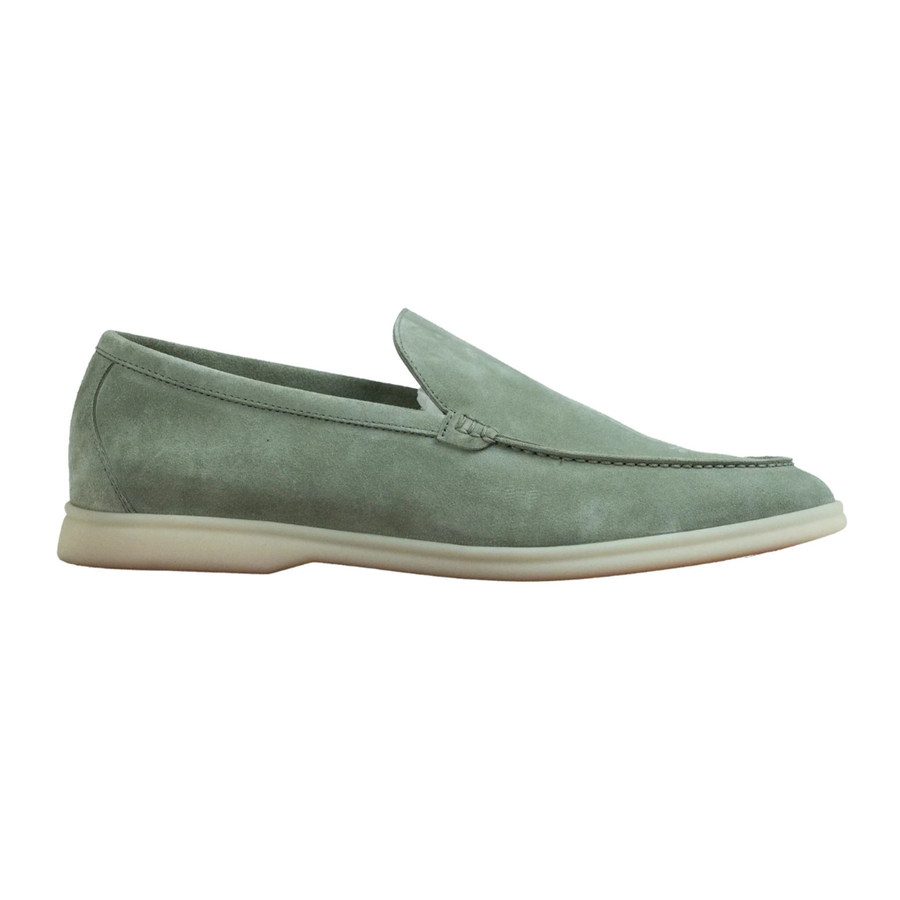 Loro Piana Summer Walk Loafers – Light Green - View 1