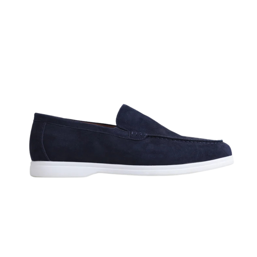 Loro Piana Summer Walk Suede Loafers – Dark Navy - View 1