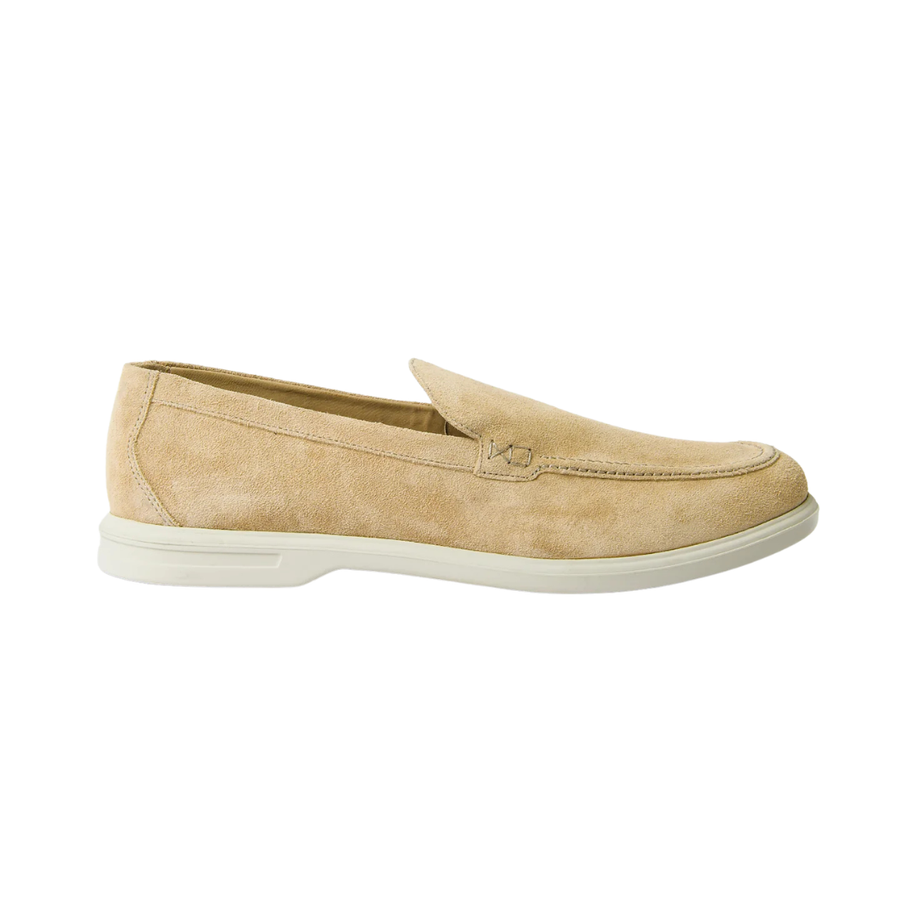 Loro Piana Summer Walk Suede Loafers – Light Beige - View 1