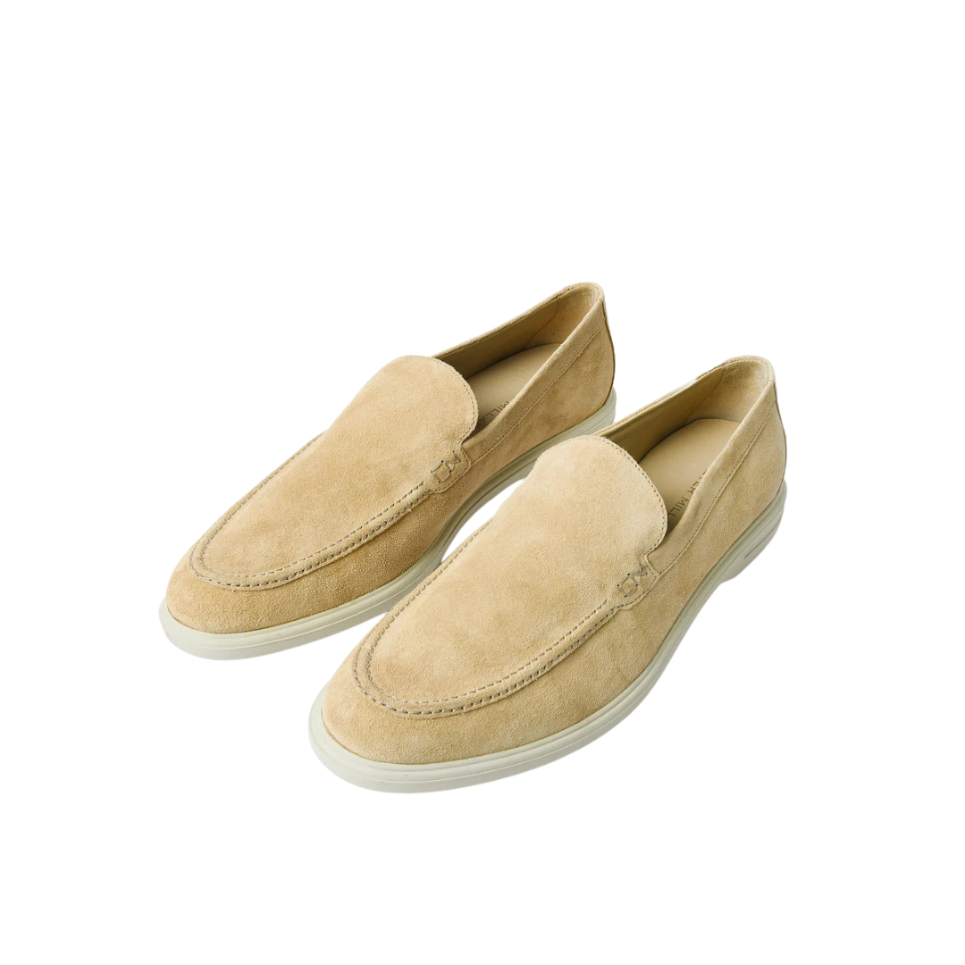 Loro Piana Summer Walk Suede Loafers – Light Beige - View 2