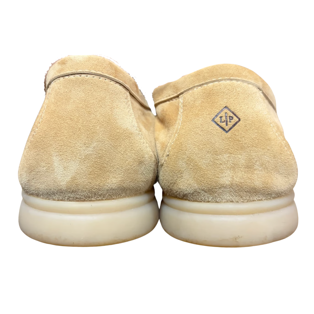 Loro Piana Summer Walk Suede Loafers – Light Beige - View 3