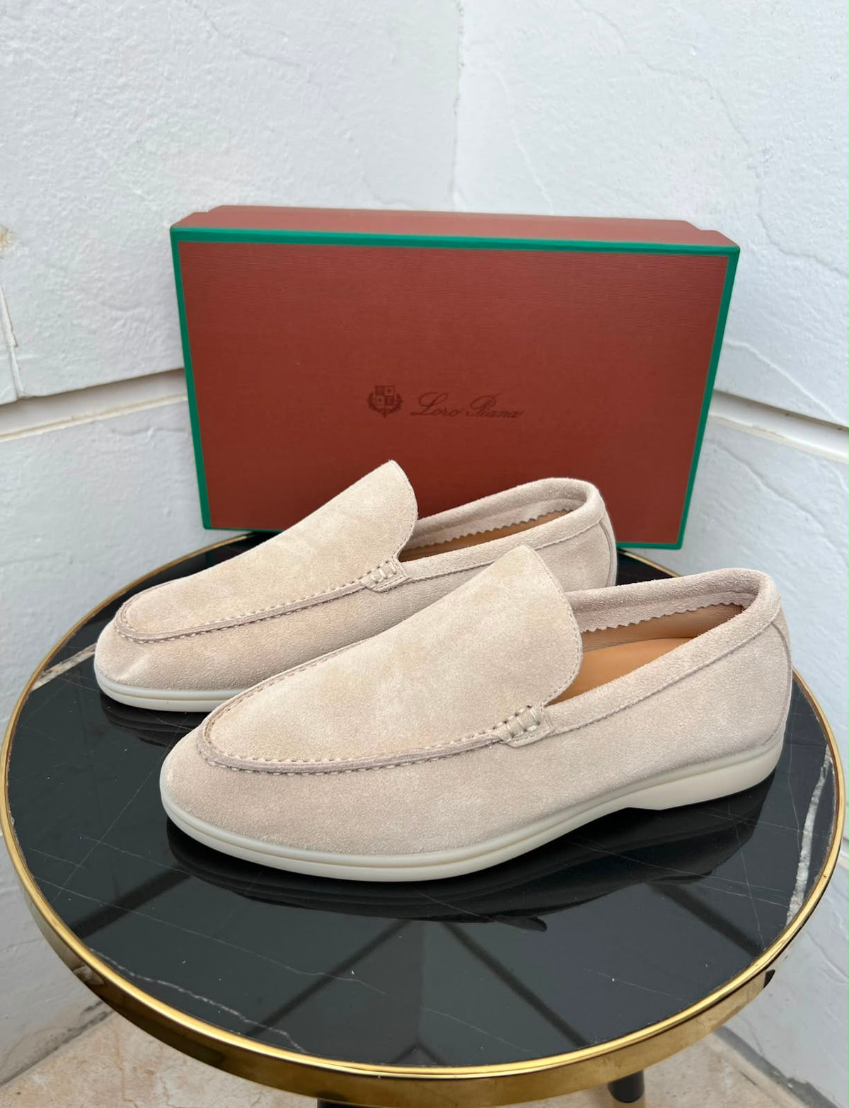 Loro Piana Summer Walk Suede Loafers – Beige - View 5