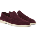 Loro Piana Summer Walk Suede Loafers – Maroon - View 2