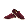 Loro Piana Summer Walk Suede Loafers – Maroon - View 4