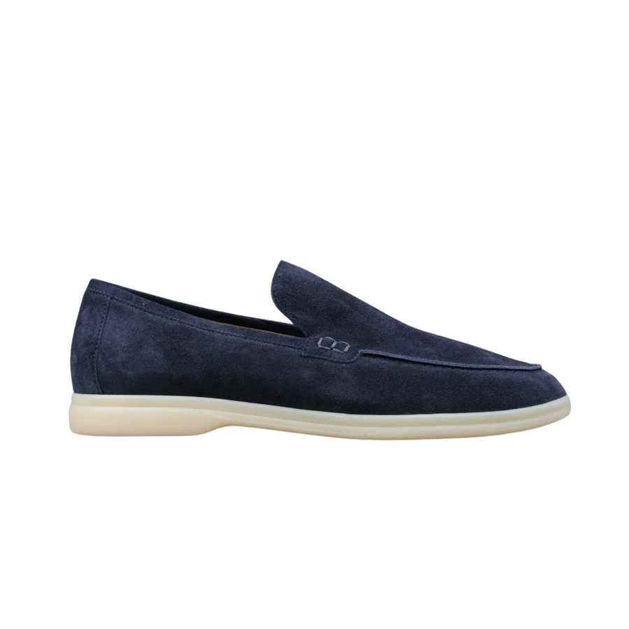 Loro Piana Summer Walk Suede Loafers – Navy - View 1