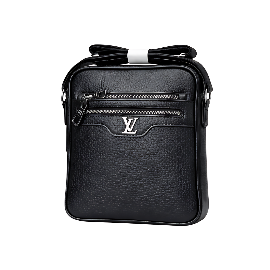 Louis Vuitton Crossbody Bag | Louis Vuitton Black Leather LV Logo - View 1