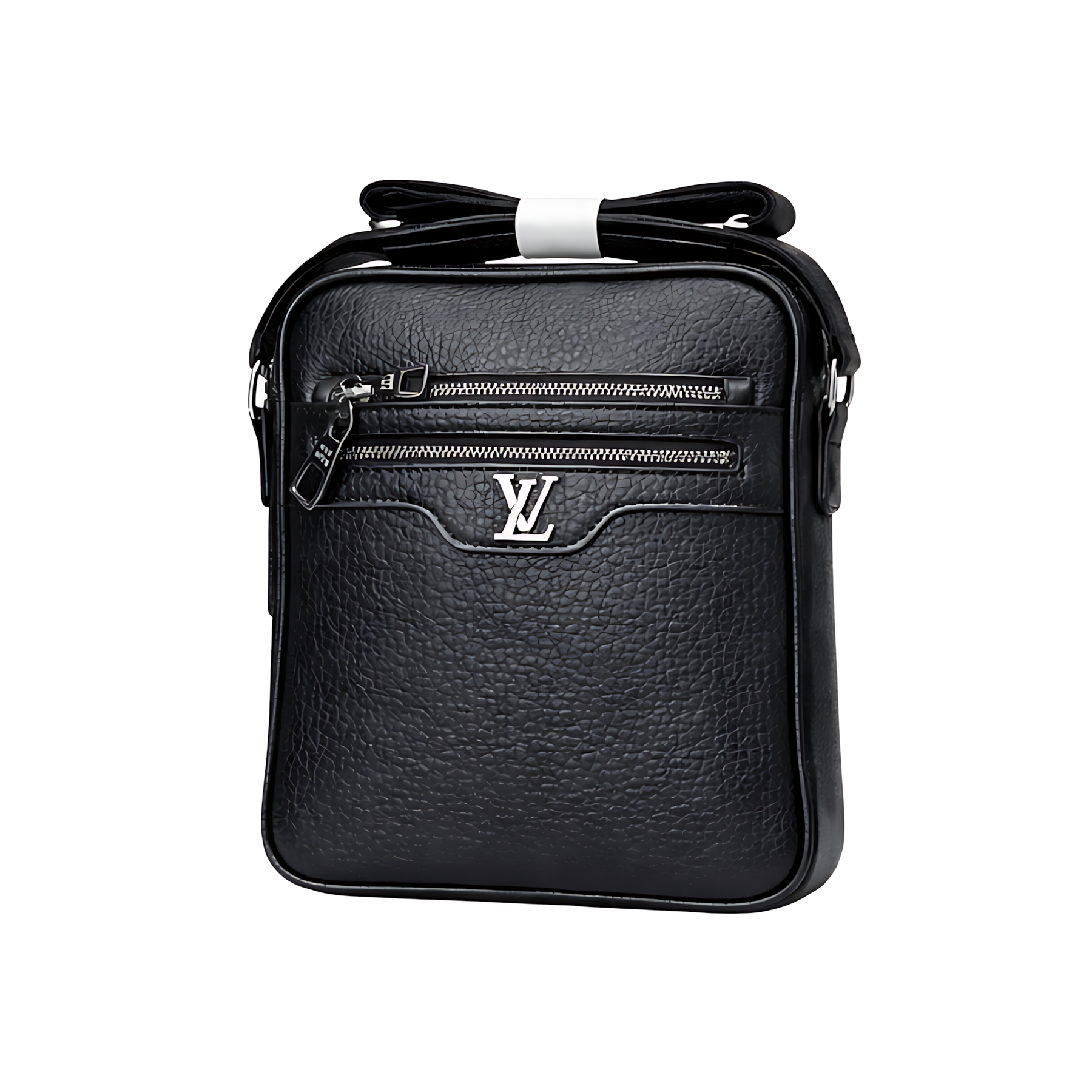 Louis Vuitton Crossbody Bag | Louis Vuitton Black Leather LV Logo - View 1