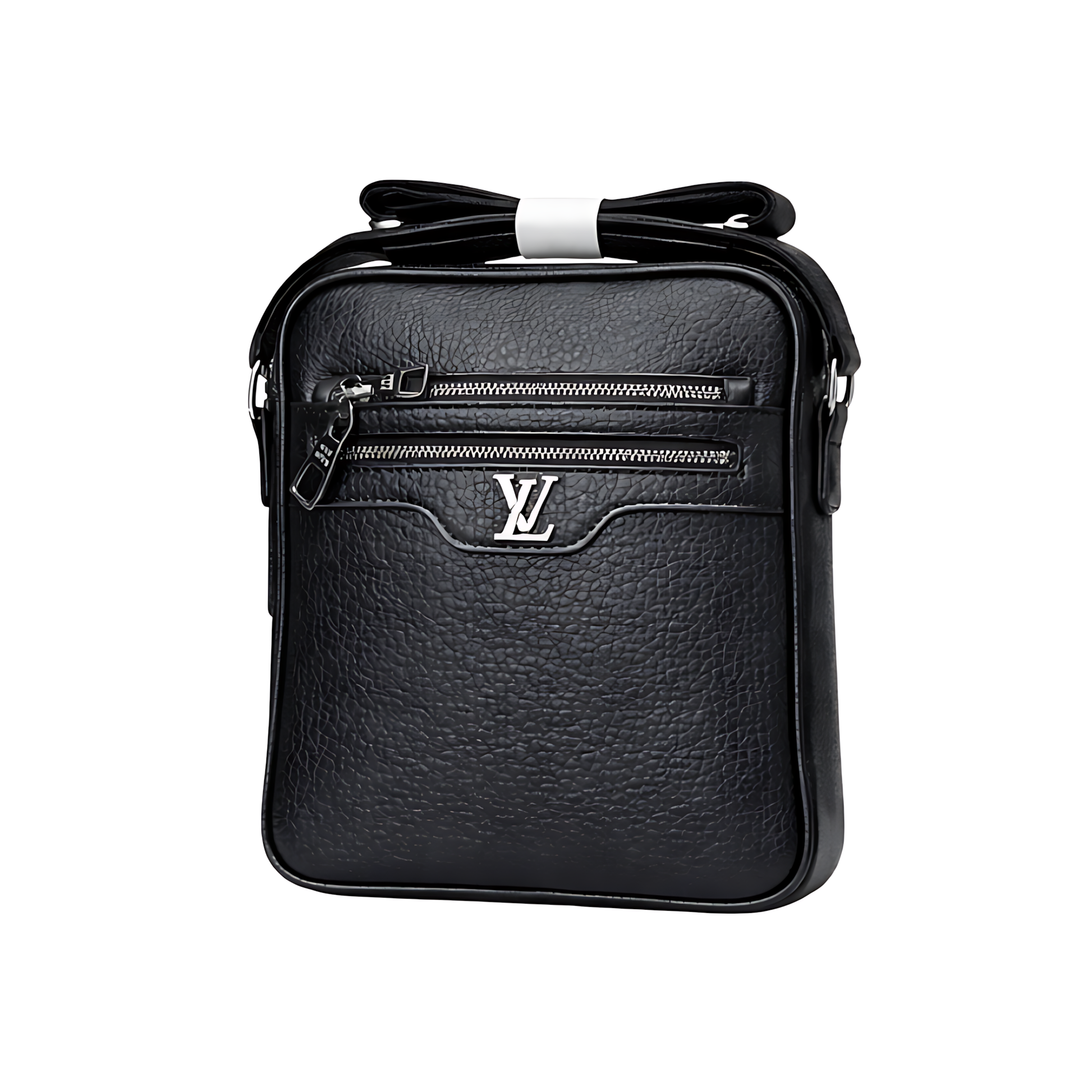Louis Vuitton Crossbody Bag | Louis Vuitton Black Leather LV Logo - View 1