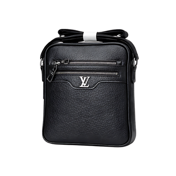 Louis Vuitton Crossbody Bag | Louis Vuitton Black Leather LV Logo - View 1