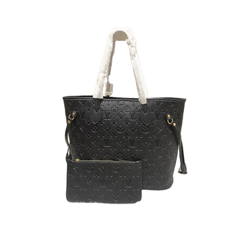 Louis Vuitton Neverfull Leather Bag – Black - View 1