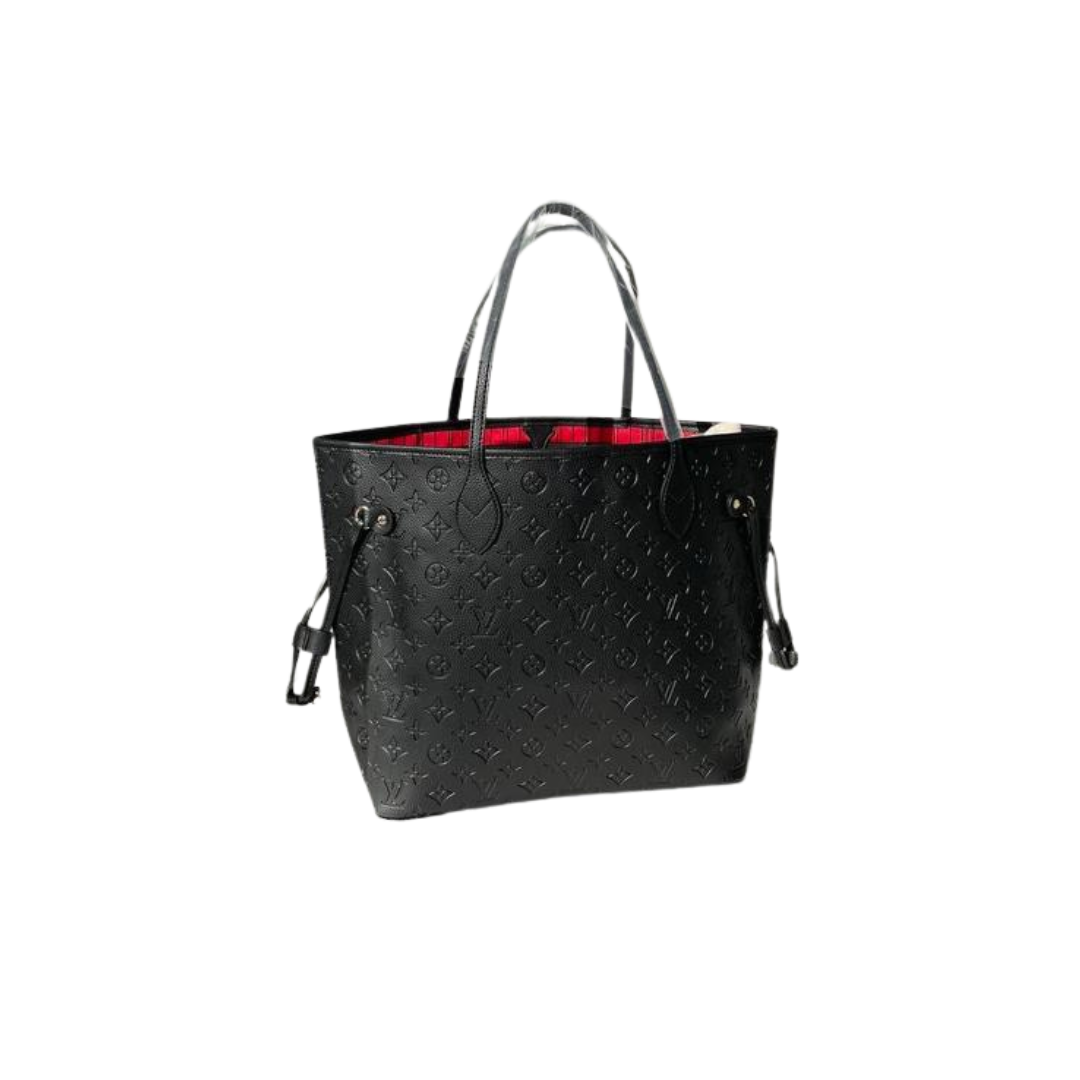 Louis Vuitton Neverfull Leather Bag – Black - View 2
