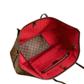 Louis Vuitton Neverfull MM Tote Bag – Brown & Cherry Red - View 3