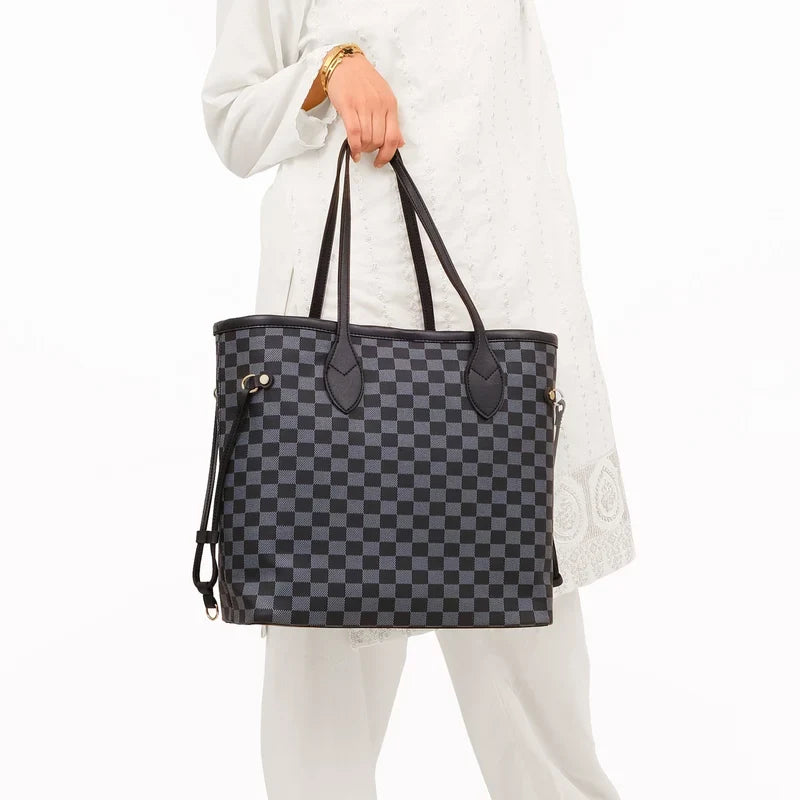 Louis Vuitton Neverfull-Style Tote Bag – Grey - View 5