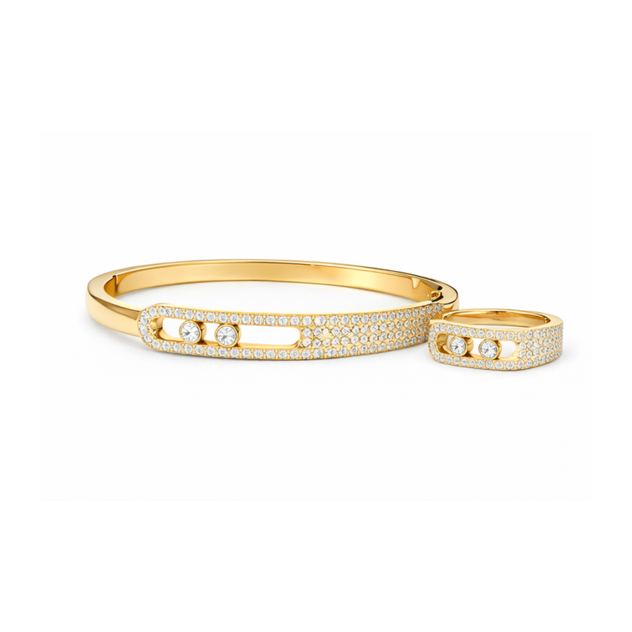 Messika Jewelry | Banlge Set White Gold Diamonds