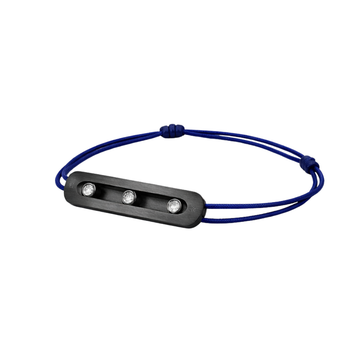 Messika Jewelry | Titanium Cord Bracelet Natural Titanium Diamonds