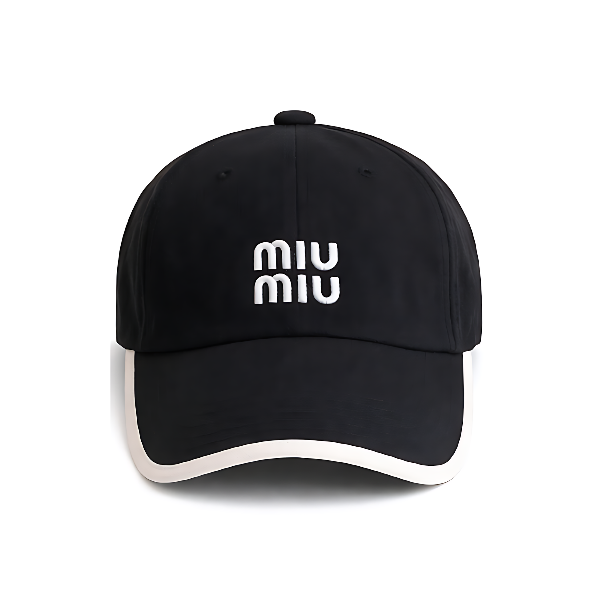 MiuMiu Logo Cap - Black - View 2