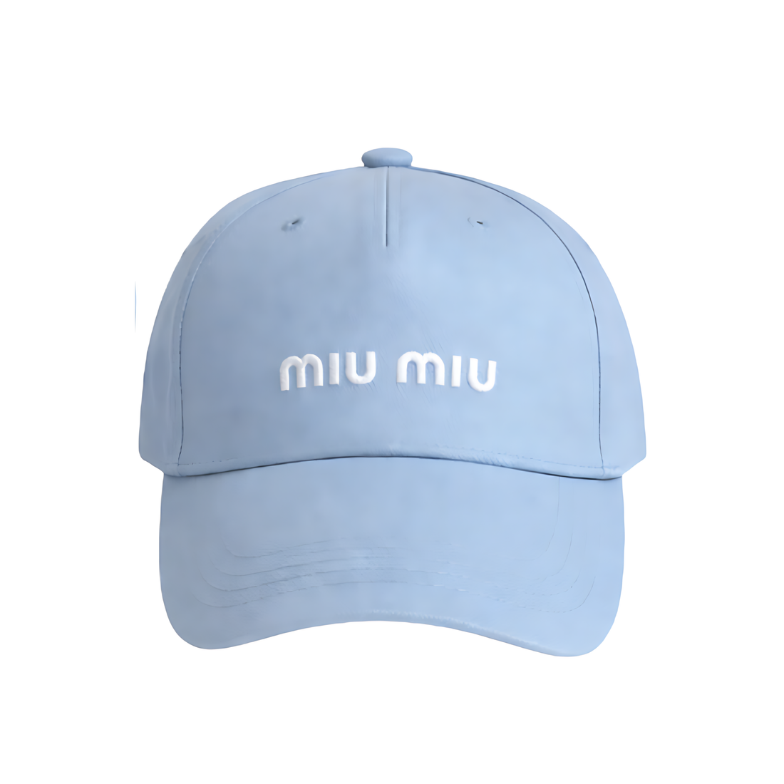 MiuMiu Logo Cap - Plain Denim - View 2