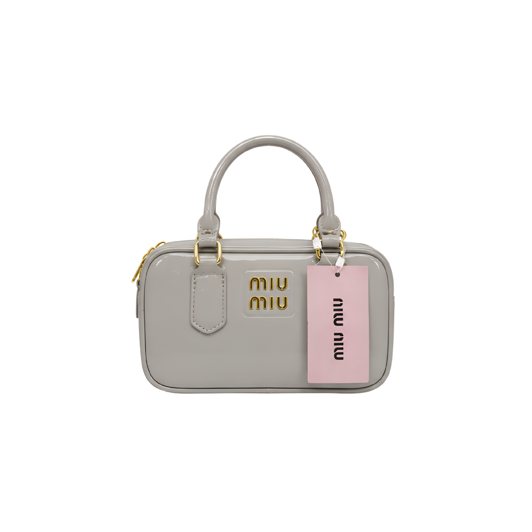 Miu Miu Arcadie Leather Bag – Grey - View 1