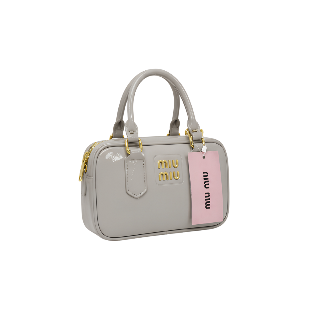 Miu Miu Arcadie Leather Bag – Grey - View 2