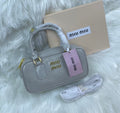 Miu Miu Arcadie Leather Bag – Grey - View 5