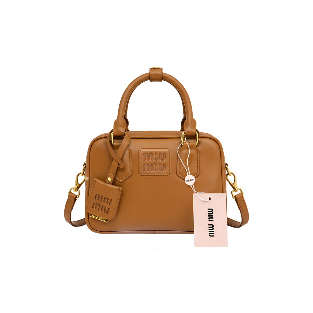 Miu Miu Arcadie Leather Bag – Light Brown - View 1