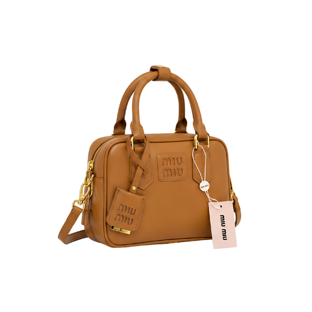 Miu Miu Arcadie Leather Bag – Light Brown - View 2