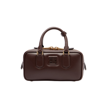 Miu Miu Arcadie Leather Top-Handle Bag – Dark Brown - View 1