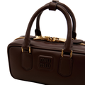 Miu Miu Arcadie Leather Top-Handle Bag – Dark Brown - View 3