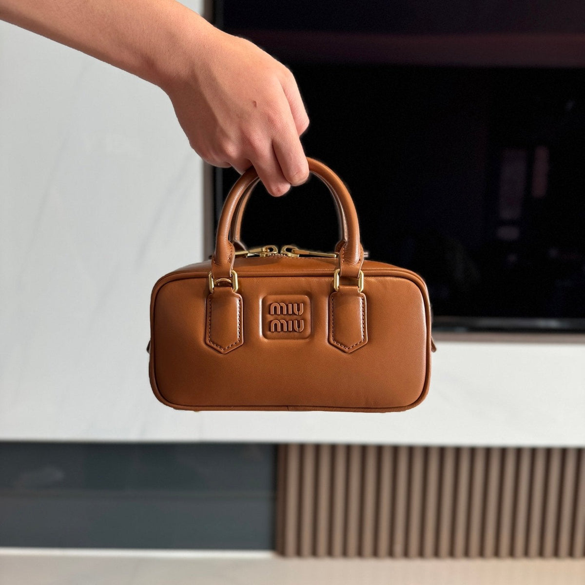 Miu Miu Arcadie Leather Bag – Brown - View 5