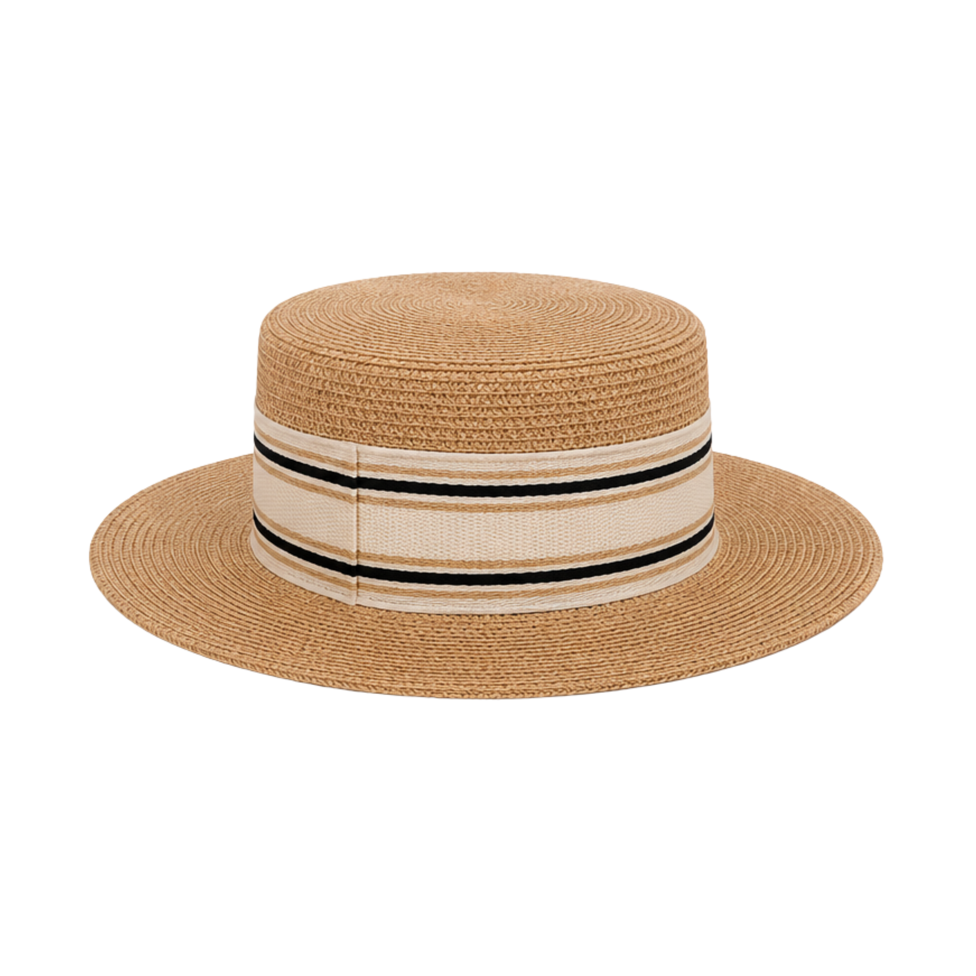 Miu Miu Raffia Boater Hat Natural White – product view