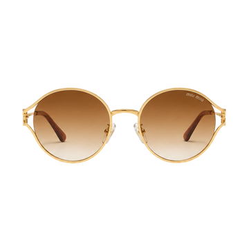 Miu Miu Sunglasses MU 52YS Oval Peach Gold – product view