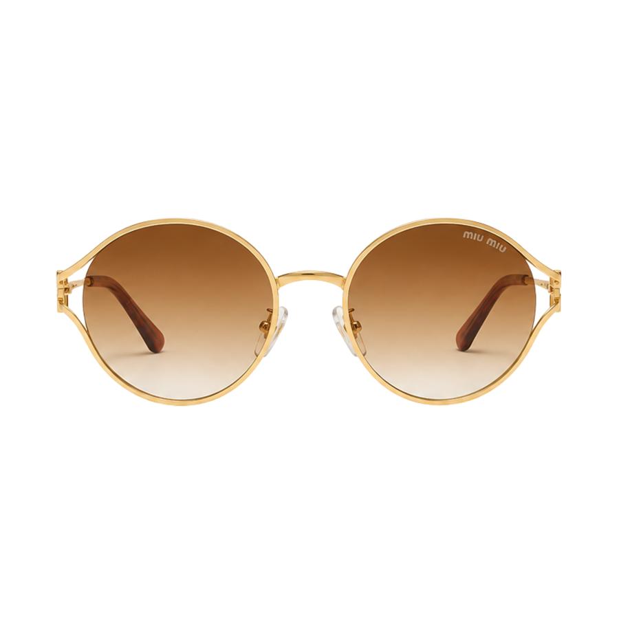 Miu Miu Sunglasses MU 52YS Oval Peach Gold – product view