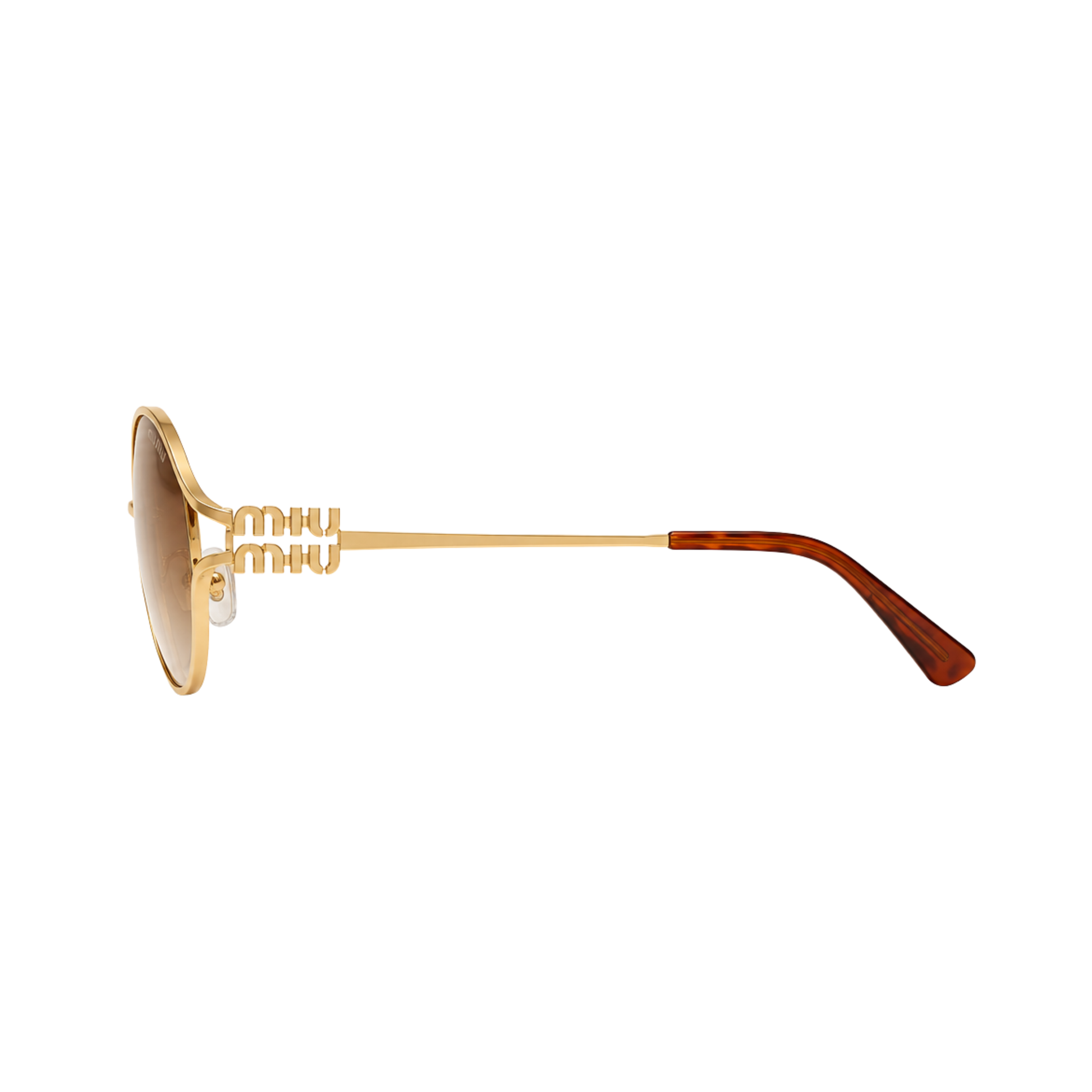 Miu Miu Sunglasses MU 52YS Oval Peach Gold – product view