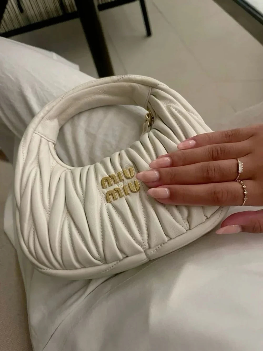 Miu Miu Wander Bag – White - View 4