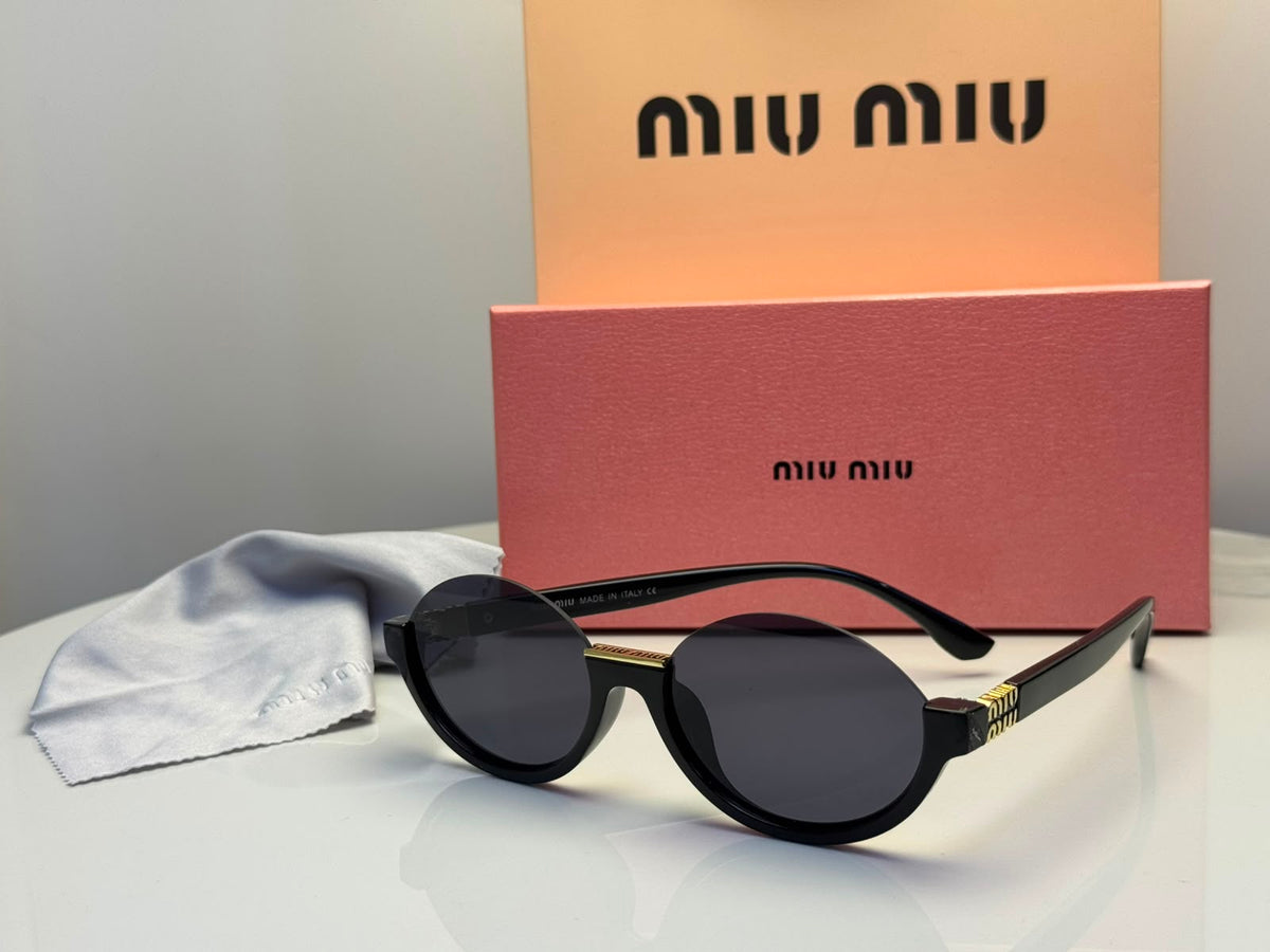 Miu Miu Sunglasses Oval – Black - View 3