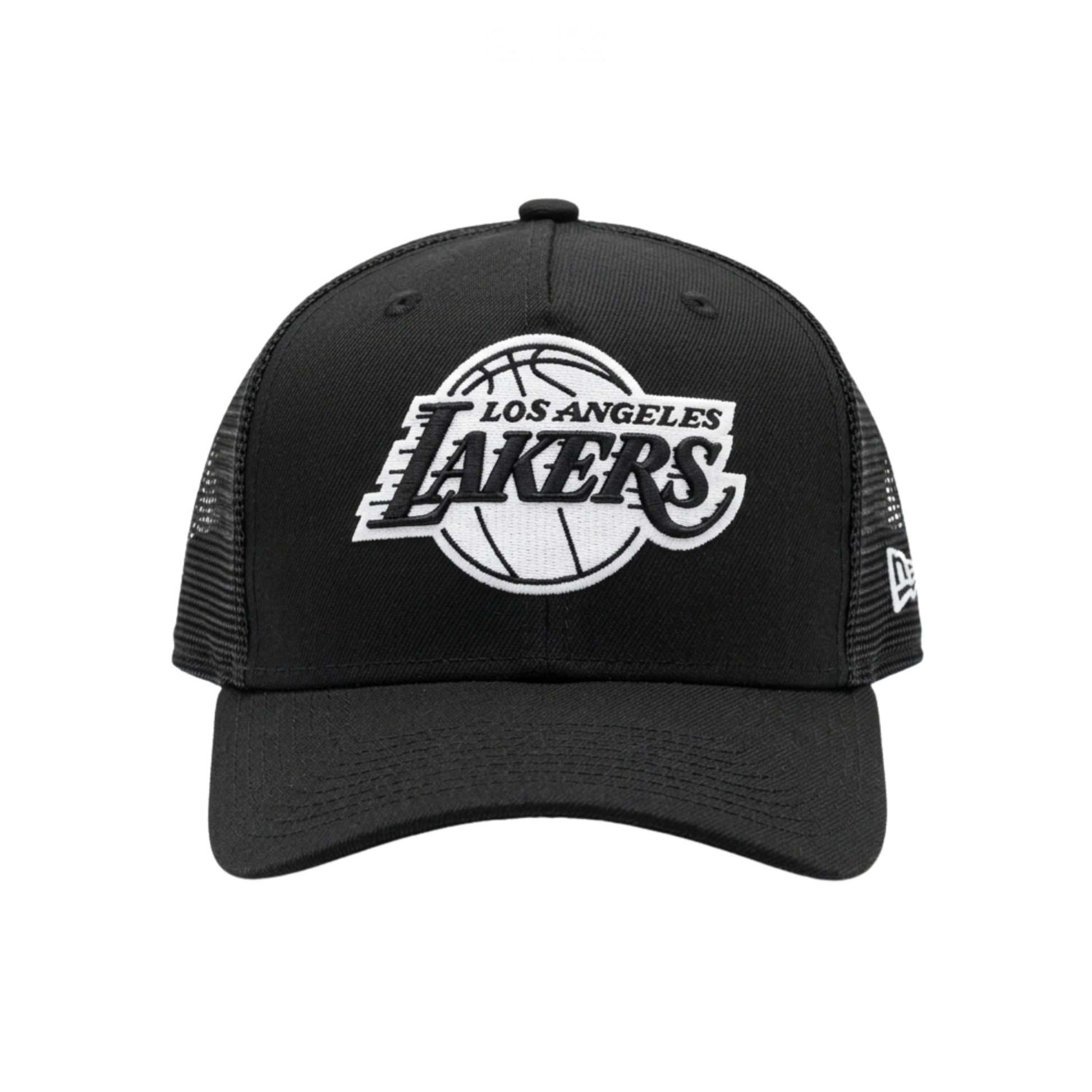 New Era Cap | Lakers Black White 9FORTY A Frame Trucker - View 1