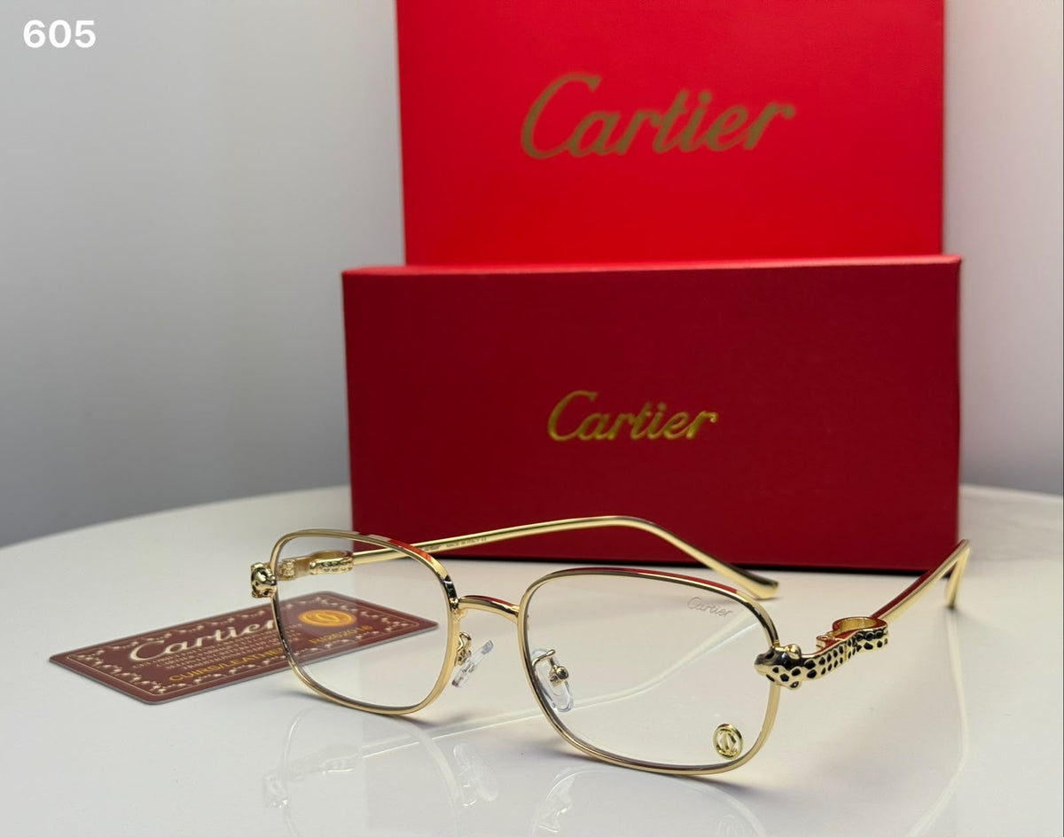 Cartier Panthère de Cartier Gold-Tone Optical Frames - View 3