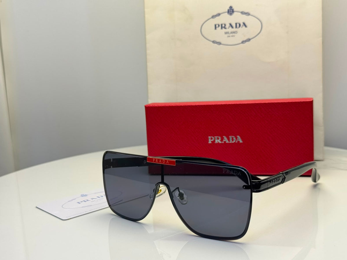 Prada Flat-Top Sunglasses Black - View 3