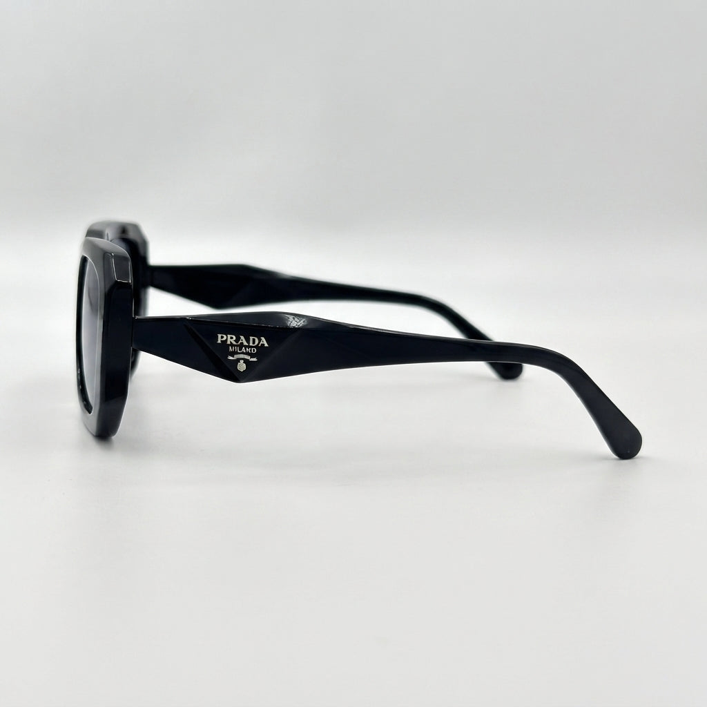 Prada Geometric Sunglasses Black - View 2