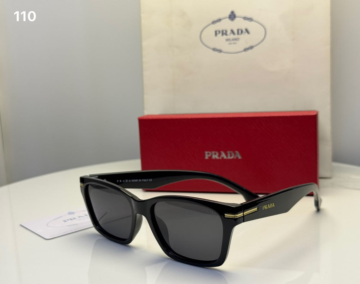Prada Sunglasses Gold-Tone – Black - View 3