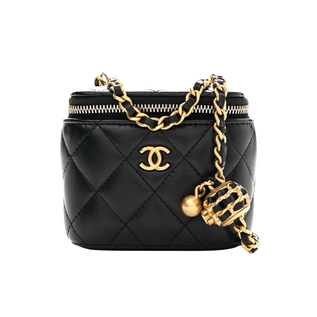 Chanel Quilted Lambskin Mini Vanity Case - View 1